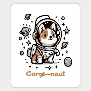 Corgi Astronaut Magnet